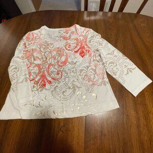 Patterned top – 3/4 Sleeves